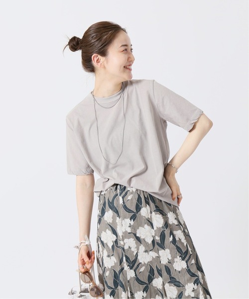 IENA（イエナ）の「【ATON/エイトン】FRESCA STANDARD TEE（Tシャツ/カットソー・レディース・ホワイト/ライトグレー/ブラック・FREE）」の5枚目の写真