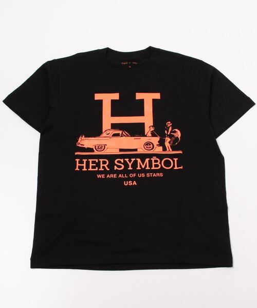 Kare/ME（カーミー）H MM Tシャツオレンジプリント（Tシャツ/カットソー）｜Kare/ME（カーミー）