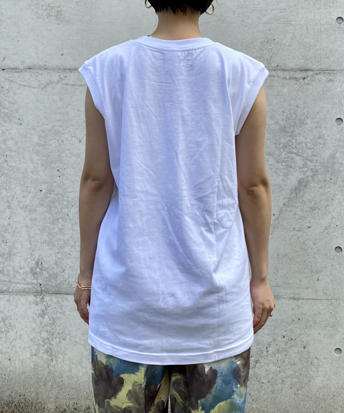 NOMINE（ノミネ）の「POSI.ロゴタンクトップ（タンクトップ・レディース・ホワイト/ブラック・フリー）」の4枚目の写真