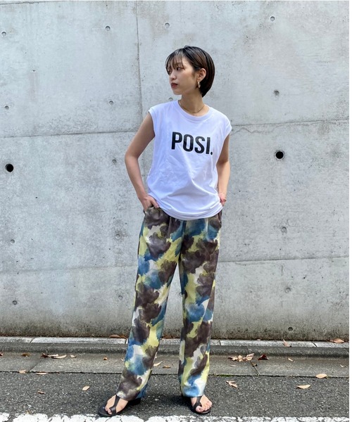 NOMINE（ノミネ）の「POSI.ロゴタンクトップ（タンクトップ・レディース・ホワイト/ブラック・フリー）」の6枚目の写真