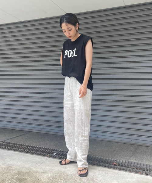 NOMINE（ノミネ）の「POSI.ロゴタンクトップ（タンクトップ・レディース・ホワイト/ブラック・フリー）」の5枚目の写真