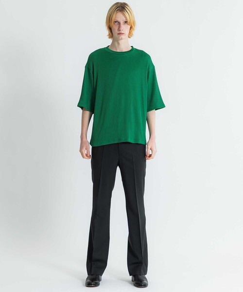 LiNoH（リノー）の「DROPNEEDLE STRETCH S/S TEE（Tシャツ/カットソー・メンズ・グリーン/ブラック/ライトグレー/ブルー・1/2）」の6枚目の写真