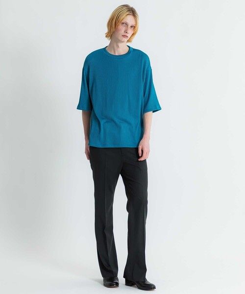 LiNoH（リノー）の「DROPNEEDLE STRETCH S/S TEE（Tシャツ/カットソー・メンズ・グリーン/ブラック/ライトグレー/ブルー・1/2）」の13枚目の写真