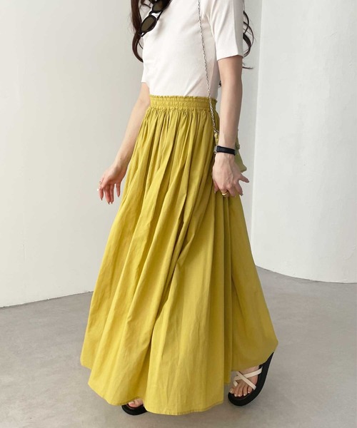 GeeRA（ジーラ）の「フレアーマキシスカート（スカート・レディース・ブラック/イエロー/ブルー/ピンク・SMALL/MEDIUM/LARGE/X-LARGE/XX-LARGE）」の3枚目の写真