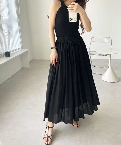 GeeRA（ジーラ）の「フレアーマキシスカート（スカート・レディース・ブラック/イエロー/ブルー/ピンク・SMALL/MEDIUM/LARGE/X-LARGE/XX-LARGE）」の9枚目の写真