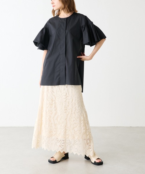 Lui's（ルイス）の「ラッフルスリーブブラウス（シャツ/ブラウス・レディース・ホワイト/ブラック/ラベンダー・FREE）」の19枚目の写真