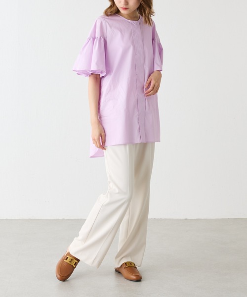 Lui's（ルイス）の「ラッフルスリーブブラウス（シャツ/ブラウス・レディース・ホワイト/ブラック/ラベンダー・FREE）」の11枚目の写真