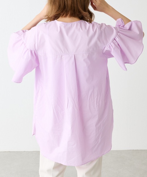 Lui's（ルイス）の「ラッフルスリーブブラウス（シャツ/ブラウス・レディース・ホワイト/ブラック/ラベンダー・FREE）」の15枚目の写真