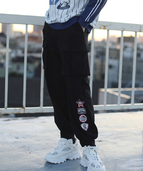 セール】HOOK -original- アメカジワッペンプリントビッグポケット  