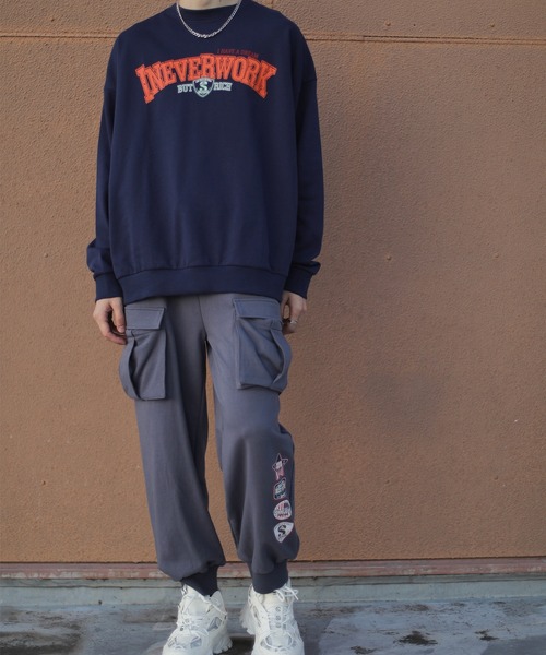 HOOK(フック)の「HOOK -original- アメカジワッペンプリントビッグポケットカーゴパンツ(カーゴパンツ・メンズ・ブラック/ベージュ/ダークグレー・M/L/XL)」の12枚目の写真