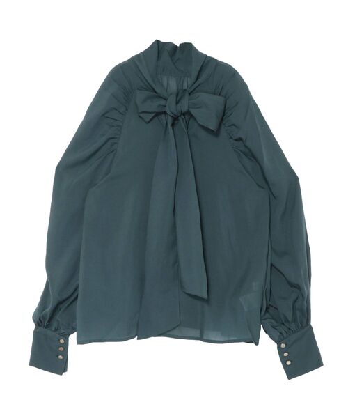 LAGUNAMOON（ラグナムーン）の「2WAYボウタイブラウス（シャツ/ブラウス・レディース・ブラック/グリーン/アイボリー・FREE）」の9枚目の写真