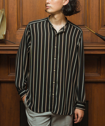 EDIFICE LA BOUCLE | 【LA BOUCLE / ラブークル】スタンドカラーシャツ パターンデシン(シャツ/ブラウス)