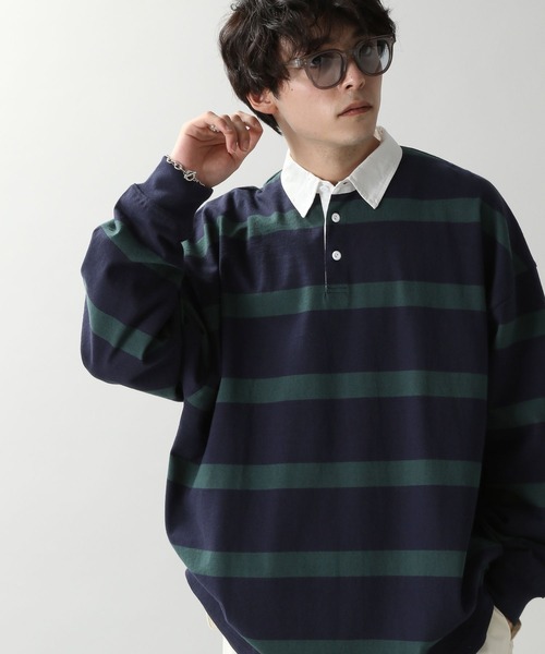 RAGEBLUE(レイジブルー)の「【SIGNAL SPORTS】ボーダービッグポロシャツ(ポロシャツ・メンズ・ネイビー/レッド系その他・MEDIUM/LARGE)」の10枚目の写真