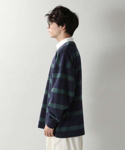 RAGEBLUE(レイジブルー)の「【SIGNAL SPORTS】ボーダービッグポロシャツ(ポロシャツ・メンズ・ネイビー/レッド系その他・MEDIUM/LARGE)」の12枚目の写真