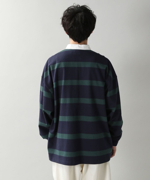 RAGEBLUE(レイジブルー)の「【SIGNAL SPORTS】ボーダービッグポロシャツ(ポロシャツ・メンズ・ネイビー/レッド系その他・MEDIUM/LARGE)」の13枚目の写真