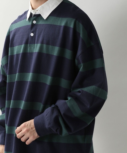 RAGEBLUE(レイジブルー)の「【SIGNAL SPORTS】ボーダービッグポロシャツ(ポロシャツ・メンズ・ネイビー/レッド系その他・MEDIUM/LARGE)」の15枚目の写真