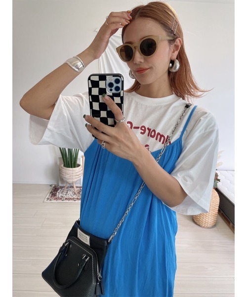 HEILIS(ヘイリス)の「《kaoru select》Family ReunionTシャツ / プリントTシャツ カラーTシャツ オーバーサイズ 半袖(Tシャツ/カットソー・レディース・ホワイト/ピンク・FREE)」の1枚目の写真