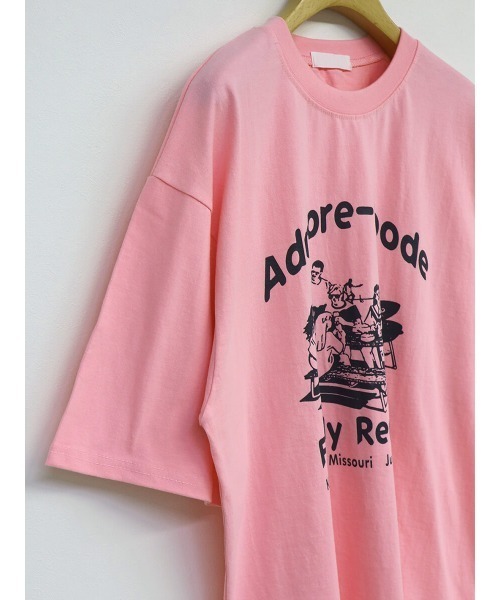 HEILIS(ヘイリス)の「《kaoru select》Family ReunionTシャツ / プリントTシャツ カラーTシャツ オーバーサイズ 半袖(Tシャツ/カットソー・レディース・ホワイト/ピンク・FREE)」の9枚目の写真
