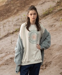 JUNRED | エンブレムフラワープリントBIGスウェット(スウェット)