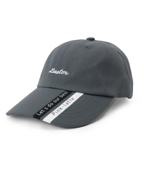 PINK-latte（ピンクラテ）の「◆ラインキャップ（キャップ・キッズ・チャコールグレー/ブラック/ライトパープル・00）」の2枚目の写真