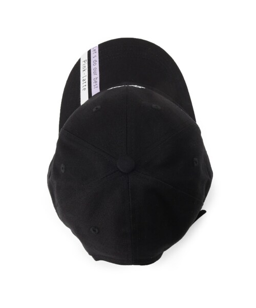 PINK-latte（ピンクラテ）の「◆ラインキャップ（キャップ・キッズ・チャコールグレー/ブラック/ライトパープル・00）」の7枚目の写真