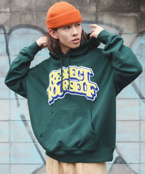 WEGO（ウィゴー）の「WEGO/ヘビーウエイト グラフィティプルパーカー（パーカー・メンズ・ホワイト/ブラック/ダークグリーン/杢グレー/ホワイト系その他/オートミール/その他1/その他3/その他2/その他4・MEDIUM/LARGE）」の7枚目の写真