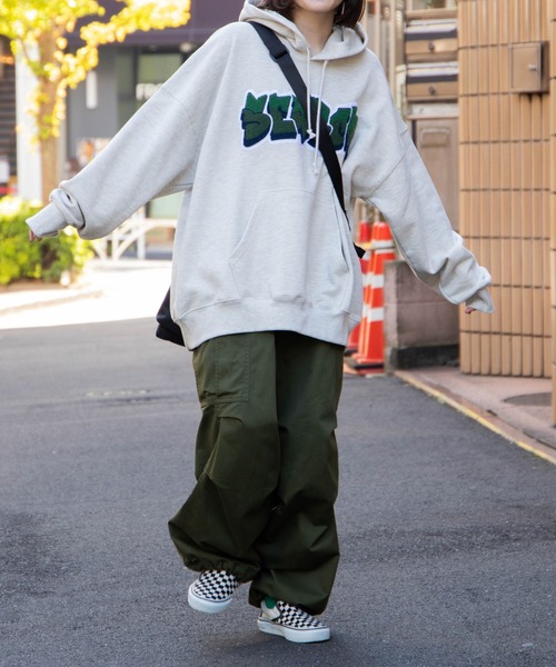 WEGO（ウィゴー）の「WEGO/ヘビーウエイト グラフィティプルパーカー（パーカー・メンズ・ホワイト/ブラック/ダークグリーン/杢グレー/ホワイト系その他/オートミール/その他1/その他3/その他2/その他4・MEDIUM/LARGE）」の14枚目の写真