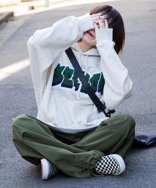 WEGO（ウィゴー）の「WEGO/ヘビーウエイト グラフィティプルパーカー（パーカー・メンズ・ホワイト/ブラック/ダークグリーン/杢グレー/ホワイト系その他/オートミール/その他1/その他3/その他2/その他4・MEDIUM/LARGE）」の16枚目の写真