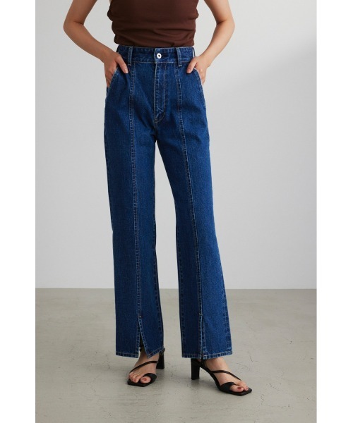 STYLEMIXER(スタイルミキサー)の「ステッチワークセンターシームデニム(デニムパンツ・レディース・ブルー・MEDIUM/X-SMALL/SMALL)」の2枚目の写真