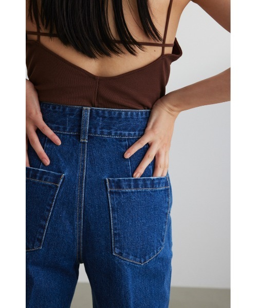 STYLEMIXER(スタイルミキサー)の「ステッチワークセンターシームデニム(デニムパンツ・レディース・ブルー・MEDIUM/X-SMALL/SMALL)」の9枚目の写真