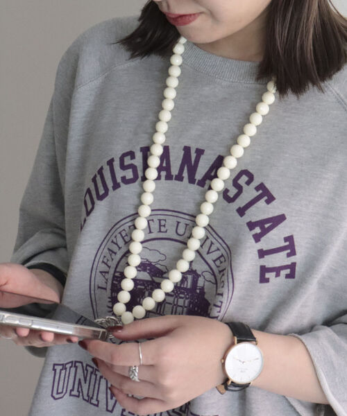 fredy emue（フレディエミュ）の「カラービーズ2wayスマホショルダー（スマホグッズ・レディース・ブラック/ライトグリーン/キナリ・FREE）」の13枚目の写真