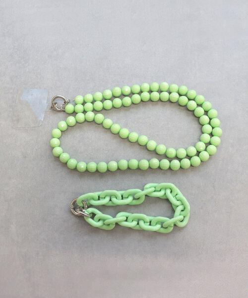 fredy emue（フレディエミュ）の「カラービーズ2wayスマホショルダー（スマホグッズ・レディース・ブラック/ライトグリーン/キナリ・FREE）」の17枚目の写真