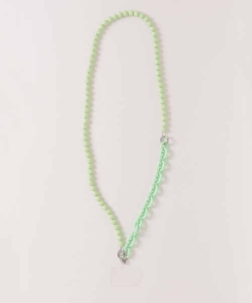 fredy emue（フレディエミュ）の「カラービーズ2wayスマホショルダー（スマホグッズ・レディース・ブラック/ライトグリーン/キナリ・FREE）」の19枚目の写真