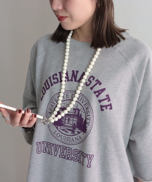 fredy emue（フレディエミュ）の「カラービーズ2wayスマホショルダー（スマホグッズ・レディース・ブラック/ライトグリーン/キナリ・FREE）」の2枚目の写真