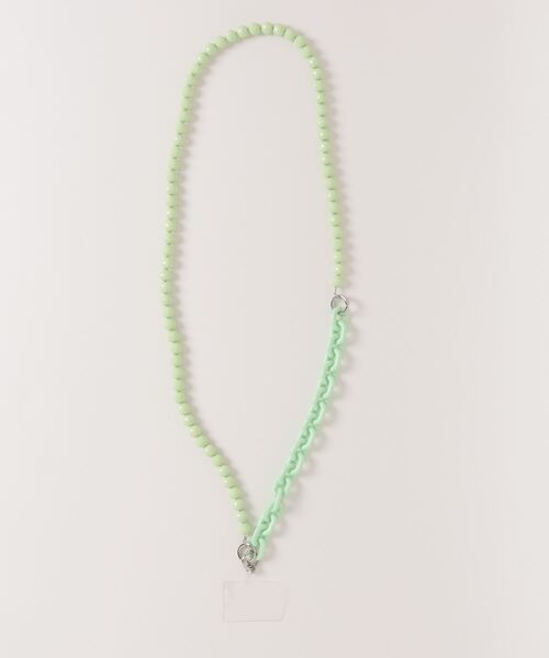 fredy emue（フレディエミュ）の「カラービーズ2wayスマホショルダー（スマホグッズ・レディース・ブラック/ライトグリーン/キナリ・FREE）」の6枚目の写真