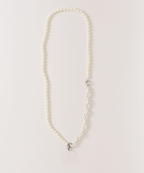 fredy emue（フレディエミュ）の「カラービーズ2wayスマホショルダー（スマホグッズ・レディース・ブラック/ライトグリーン/キナリ・FREE）」の7枚目の写真