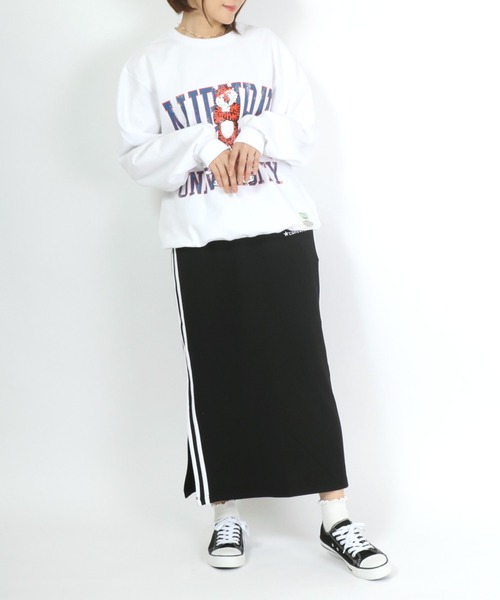 CONVERSE(コンバース)の「CONVERSE(コンバース)ストレッチサイドラインフレアスカート・プリーツスカート・タイトスカート(スカート・レディース・ブラック/カーキ/ブラック系その他2/ブラック系その他・M/L)」の14枚目の写真