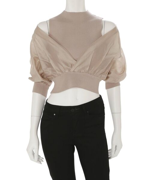 MERCURYDUO（マーキュリーデュオ）の「異素材ドッキングニット（ニット/セーター・レディース・ネイビー/アイボリー/ベビーピンク・FREE）」の20枚目の写真