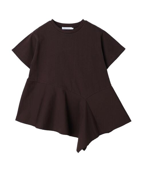 AMERICAN HOLIC(アメリカンホリック)の「アシンメトリー異素材半袖プルオーバー(Tシャツ/カットソー・レディース・ブラック/ブラウン/ブルー・M/L)」の16枚目の写真