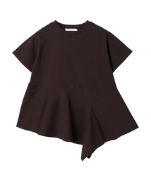 AMERICAN HOLIC（アメリカンホリック）の「アシンメトリー異素材半袖プルオーバー（Tシャツ/カットソー）」