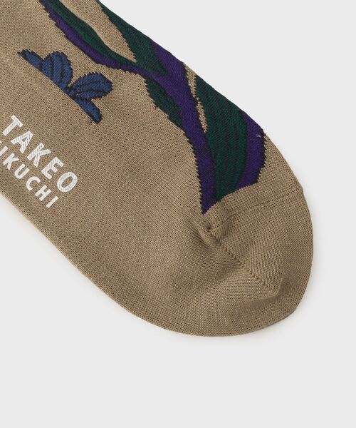 TAKEO KIKUCHI（タケオキクチ）の「◆フラワーソックス（ソックス/靴下・メンズ・チャコール/ベージュ系/ネイビー系・00）」の5枚目の写真
