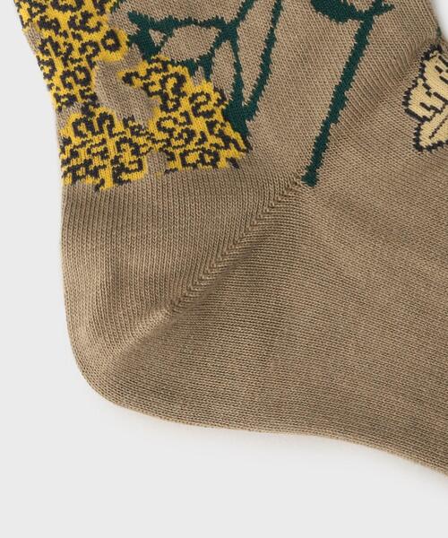 TAKEO KIKUCHI（タケオキクチ）の「◆フラワーソックス（ソックス/靴下・メンズ・チャコール/ベージュ系/ネイビー系・00）」の4枚目の写真