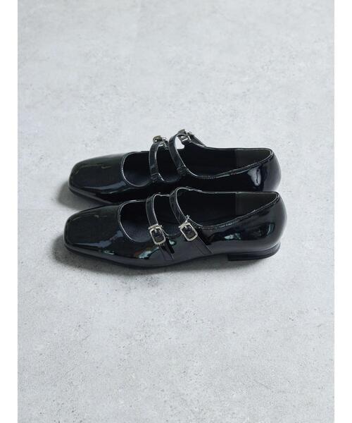 AMERICAN HOLIC(アメリカンホリック)の「【WEB限定】ダブルストラップローヒールパンプス(パンプス・レディース・ブラック・S/M/L)」の3枚目の写真