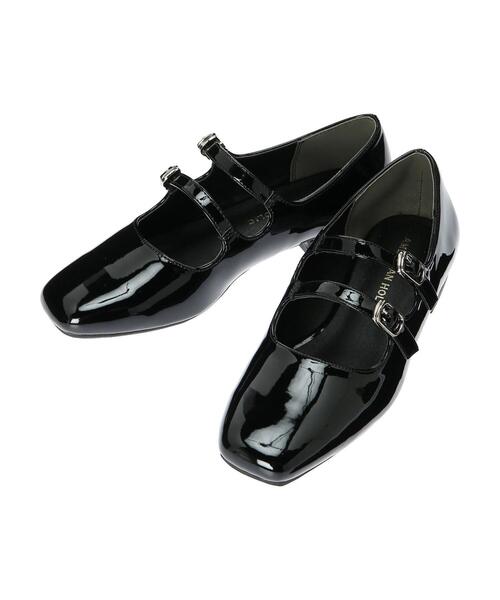 AMERICAN HOLIC(アメリカンホリック)の「【WEB限定】ダブルストラップローヒールパンプス(パンプス・レディース・ブラック・S/M/L)」の12枚目の写真