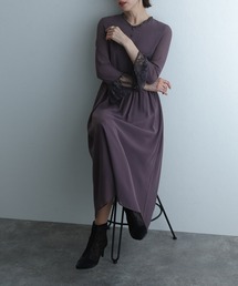 atlo（アトロ）の「シフォン パーティードレス お呼ばれミモレ丈&袖あり結婚式フォーマルオケージョンドレス 二次会 成人式 同窓会 謝恩会 20代 30代（ドレス）」