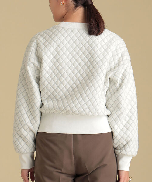 Ray BEAMS（レイビームス）の「Ray BEAMS / キルティング クルーネック トップス（その他トップス・レディース・ブラック/オフホワイト・ONE SIZE）」の9枚目の写真