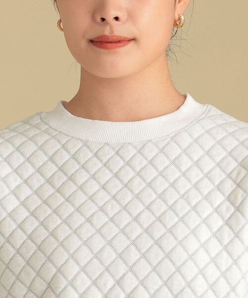 Ray BEAMS（レイビームス）の「Ray BEAMS / キルティング クルーネック トップス（その他トップス・レディース・ブラック/オフホワイト・ONE SIZE）」の10枚目の写真