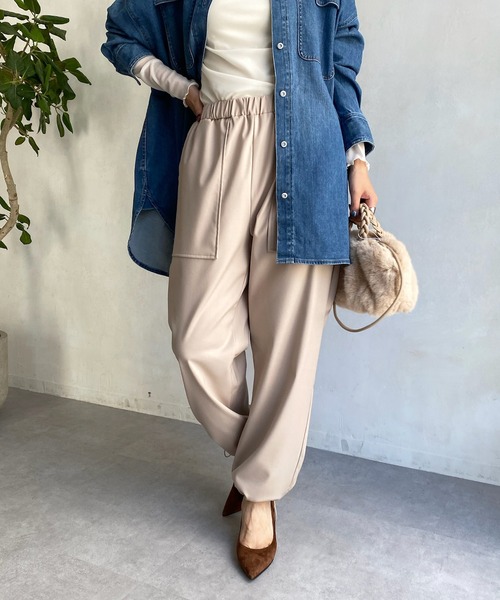 DouDou（ドゥドゥ）の「AWドロストカーゴパンツ（その他パンツ・レディース・チャコールグレー/ブラック/ベージュ・40/38）」の3枚目の写真