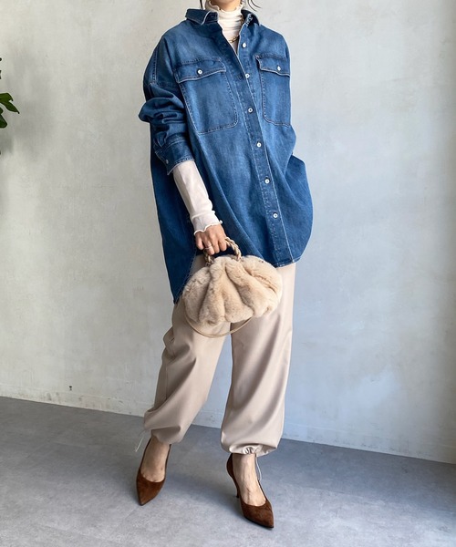 DouDou（ドゥドゥ）の「AWドロストカーゴパンツ（その他パンツ・レディース・チャコールグレー/ブラック/ベージュ・40/38）」の6枚目の写真