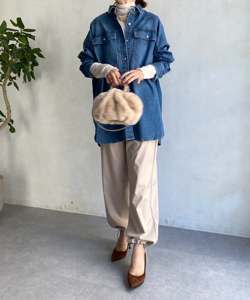 DouDou（ドゥドゥ）の「AWドロストカーゴパンツ（その他パンツ・レディース・チャコールグレー/ブラック/ベージュ・40/38）」の7枚目の写真